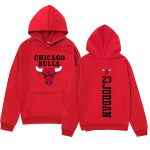 Žieminiai Čikagos &bdquo;Bulls&ldquo; #23 spausdinti gobtuvai, madingi, kasdieniai, &scaron;ilti, sportiniai, ilgomis rankovėmis, vyri&scaron;ki ir moteri&scaron;ki unisex gobtuvai XXL red