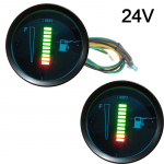 12 V / 24 V universalus 52 mm automobilių motociklo degalų lygio matuoklis, 8 LED &scaron;viesos ekranas 24V