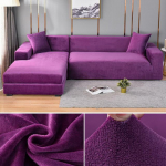 Aksominis sofos užvalkalas Elastingas storas L formos kampinis sofos užvalkalas svetainei 1/2/3/4 vietos tamprus sofos sofos fotelis užvalkalas 1 Seater 90-140cm