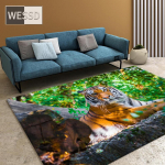 Tigro kilimas svetainės dekoravimui 3D laukinio gyvūno grindų kilimėlis prie&scaron;kambariui mink&scaron;tas miegamojo kilimėlis lovos &scaron;onui namams 120x160cm 1pcs