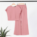 ZANZEA Summer Outfits Moteri&scaron;kos palaidinės ir kelnių laisvalaikio dviejų dalių kostiumo rinkinys