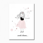 Rožinis animacinis filmukas Mergaičių drobė Plakatas Pauk&scaron;čiai vaikų darželio sienų tapyba &Scaron;iaurės &scaron;alių plakatai ir spaudiniai Sienų nuotraukos Vaikų kūdikių miegamojo dekoras 21x30cm No Frame