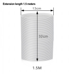 Įtemptas i&scaron;metimo vamzdis 130 mm x 1,5 m 150 mm x 1,5 m 150 mm x 2 m