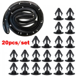 20 vnt automatinio variklio dangčio gaubto laikiklio sandariklio spaustuko izoliacijos gnybto laikiklis, skirtas Honda Civic CRV Accord tvirtinimo elementų apdailos spaustukams 91518s10003 juoda