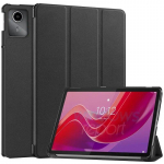 Odiniai dėklai, skirti Lenovo Tab M11 Xiaoxin Pad 2024 Case 11 colių trigubai sulankstomas stovas Smart Tablet dangtelis, skirtas Lenovo Tab M11 smūgiams atsparus dangtelis Tab M11 11 inch juoda