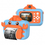 Mielas vaiki&scaron;kas momentinis fotoaparatas 1080p vaikams skaitmeninis fotoaparatas vaikams momentinio spausdinimo fotoaparatas, pasukamas 180 laipsnių kampu
