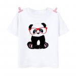Mieli Panda marginti mar&scaron;kinėliai Vasariniai Vaikai Mergaitės Berniukai Harajuku Mar&scaron;kinėliai trumpomis rankovėmis Balti Kasdieniai Vaiki&scaron;ki Juokingi Vir&scaron;utiniai Drabužiai 2-12m. 160cm
