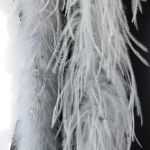 Spalvinga 1 sluoksnio stručio plunksna Boa 2 metrų plunksnų skara vestuvinių drabužių dekoravimui, siuvimui amatai, kostiumai, drabužių priedai L