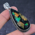 Natural Ammolite Gemstone Handmade 925 Sterling Silver Pendant 2.56 d8i55