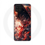 Coque Maniacase pour Samsung Galaxy A22 4G One piece Luffy &eacute;nerv&eacute; art manga anime