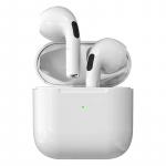 VAORLO PRO4 TWS prabangios baltos ausinės Bluetooth 5.3 HiFi stereo muzikos ausinės su HD triuk&scaron;mo mažinimo mikrofono ausinės IPX5 atsparus vandeniui balta