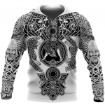 2024 m. naujas džemperis su 3d Viking Harajuku Print Pullover Vyri&scaron;ki megztiniai su gobtuvu Oversized Vintažiniai vyri&scaron;ki drabužiai rudens ilgomis rankovėmis L