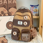 Kuprinė Capybara Miela kuprinė pliu&scaron;inė mokyklinė kuprinė Animacinis filmas Mink&scaron;tas Juokingas Gyvūnas Didelės talpos Kim&scaron;tos Unisex Y2K Estetinės kuprinės