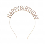 Europos ir Amerikos gimtadienio vakarėlių galvos apdangalai galvos apdangalai Moteri&scaron;kas lai&scaron;kas HAPPY BIRTHDAY plaukų segtukas auksinė