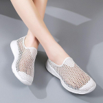 Vasariniai moteri&scaron;ki batai, vienos spalvos loaferiai, tinklelio sportbačiai, ažūriniai moteri&scaron;ki batai, patogūs, kvėpuojantys, lauko, zapatos para mujeres EUR 35 balta