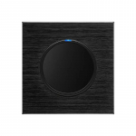 Depoguye 1 Gang 1 Way Atsitiktinio spustelėjimo įjungimo/i&scaron;jungimo sieninio ap&scaron;vietimo jungiklis Buitinis LED juodo ta&scaron;ko atstatymas Panel EU JK Prancūzija maitinimo lizdas 250V 1gang1way