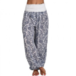 Moteri&scaron;kos spausdintos plačios haremo kelnės laisvalaikio kuprinės &bdquo;Hippy Yoga Boho&ldquo; didelio dydžio kelnės XL