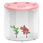 5 l USB LED žuvų akvariumų akvariumai Half Moon mini akvariumas, akrilas, didelės talpos stalinis vandens žuvų gyvūnėlių reikmenys