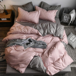 Stilingas vienspalvis patalynės komplektas - 3 arba 4 dalys, puikiai tinka bendrabučiams (1.5m/1.2m) 2.2m four-piece set
