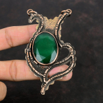 Fasetuotas Zambijos smaragdo pakabukas Vario pakabukas Eleganti&scaron;kas pakabukas Rankų darbo vario papuo&scaron;alai Pakabukas su brangakmeniu Dovana jai Zambijos smaragdo papuo&scaron;alai