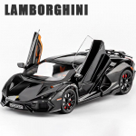 1:24 Lamborghini Revuelto Super Sportinis Automobilis Lydinio Automobilis Die-cast Žaislinis Automobilis Metalinis Žaislinio Automobilio Modelis Garsas ir &Scaron;viesa Atitraukiamas Kolekcija Vaiki&scaron;kas Žaislas juoda