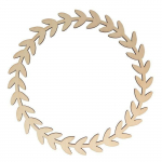 Couronne de feuilles en bois - Artemio - 34 x 0.5 cm - D&eacute;corative - Personnalisable - Mixte smėlis