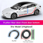 Automobilio durų sandarinimo juosta Tesla Model Y Juniper Model 3 Highland 2025 priekinėms ir galinėms durims, vandeniui atspari guminė dalis triuk&scaron;mui mažinti