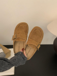 Patogūs kasdieniai pusbačiai Loaferiai Moteri&scaron;ki Slingback Slip-On Mules Moterims Platforma Naujas 2024 Dizainas Komfortas 35 ruda