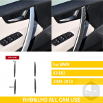 Skirta BMW X3 E83 2004 2005 2006 2007 2008 2009 2010 Automobilio Priedai Anglies Pluo&scaron;to Interjero Durų Stūmimo Rankenos Dangtelio Apdailos Lipdukas juoda