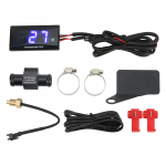 LCD Vandens Temperatūros Matuoklis Motociklui DC12V LCD Ekranas Plonas Vandens Temperatūros Matuoklis Su 16mm T-jungtimi Motociklui