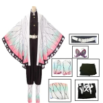 Anime Kochou Shinobu Cosplay Kostiumas Kochou Uniformos Perukai Plaukai Helovinas Vaikams Suaugusiems Cos Party Kids 140cm white