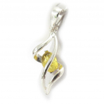 Les Tr&eacute;sors De Lily [K0592] - Pendentif Argent 'Inspiration' ambre jaune