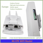 Atsparus vandeniui lauko 150Mbps i&scaron;maniųjų namų vie&scaron;osios interneto prieigos ta&scaron;kas RJ45 WAN LAN WIFI aprėptis Modemas I&scaron;orinė antena 4G mar&scaron;rutizatorius CPE905 EUROPA