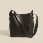 &bdquo;Vintage Designer Bucket Bag&ldquo; Dirbtinės odos rankinės, skirtos moterims per petį, laisvalaikio prekės ženklo moteri&scaron;ka rankinė juoda