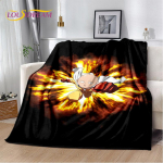 ONE PUNCH MAN Anime animacinių filmų mink&scaron;ta pliu&scaron;inė antklodė, flanelinė antklodė, skirta svetainei, miegamojo sofai, pikniko užvalkalui vaikams 150x200cm