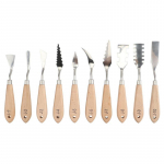 10 vnt aliejinės tapybos peiliai grandikliai spalvų paletės peilių įrankiai netaisyklingos tekstūros mediniams gėlių semtuvai meno spalvos dažymo įrankiai 10 pcs