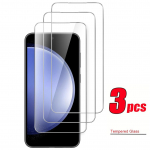 3 vnt., 3 vnt., skirtas Samsung Galaxy S23 S22 S21 FE S24 Plus Ultra S23+ S22+ S20 FE grūdinto stiklo stiklo pilnai klijuojamas skaidrus ekrano apsauginis sluoksnis Samsung Galaxy S20 FE balta