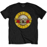 Guns N Roses klasikinis logotipas Bullet Black Tee Rock Slash Unisex mar&scaron;kinėliai S