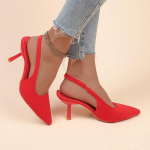 Moteri&scaron;kos vasarinės &bdquo;Slingback&ldquo; patentuotos smailaus pir&scaron;to kulk&scaron;nies dirželis &bdquo;Cunky Low Heel Pumps&ldquo; Batai Patogūs &bdquo;Slip On Dress&ldquo; Batai Verslo &bdquo;Cunky Heel&ldquo; sandalai moterims 38