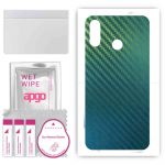 apgo Protective Skin Sticker for the back compatible with ZTE Blade V10, Wrap Film, Foil, Vinyl - Pattern Carbon Chameleon CAKA1