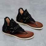 Madingi Gladiator Batai Moteri&scaron;ki Plok&scaron;tūs Sandalai Lauko Laisvalaikio Sandalai Su spaustukais Toe Laisvalaikio sandalai moterims Vasaros neslystantys mink&scaron;ti plok&scaron;čiapadžiai Nauji