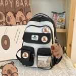 Kuprinė Capybara Miela kuprinė pliu&scaron;inė mokyklinė kuprinė Animacinis filmas Mink&scaron;tas Juokingas Gyvūnas Didelės talpos Kim&scaron;tos Unisex Y2K Estetinės kuprinės