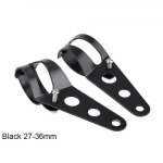 Motociklo universalus priekinių žibintų tvirtinimo laikiklis &scaron;akės ausų smulkintuvas priekinio žibinto laikiklio spaustukas, reguliuojamas 27-36 mm 35-43 mm 38-48 mm