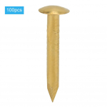 100 vnt. apvalių nagų žalvario vintage rankdarbių tvirtinimo detalių montavimo priedai 10mm Length