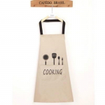 Prijuostė Peilio ir &scaron;akutės spausdinimas Trumpas suaugusiems, vandeniui ir aliejui atsparus prijuostė Virtuvė Restoranas Maisto gaminimo prijuostės w juoda