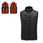 Vyri&scaron;ka &scaron;ildoma pūkinė liemenė USB elektrinė grafito &scaron;ildoma vėjui atspari terminė liemenė žiemos lauko veiklai pūkinė medvilninė liemenė XXXXXL juoda