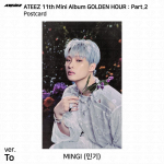 ATEEZ 11-asis mini albumas Auksinė valanda Pt.2 į dienora&scaron;tį Versijai Nuotraukų atvirukas Atvirukas Mingi - To Postcard