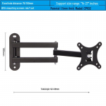 Teleskopinis besisukantis monitoriaus laikiklis su 3 sustiprintomis rankenomis, skirtas 14&ndash;27 colių ekranams 3-arm model - 14-27 inches (CP102)