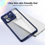 LED Kamera Apsauginis Skaidrus Akrilinis Galinis Dėklas Xiaomi Redmi iPhone Samsung skirtas Xiaomi Poco X7 Pro X5 X3 M7 M6 M5 M4 F6 C75 C65 C55 Dangtelis Silikoninis TPU iPhone 11Pro mėlyna