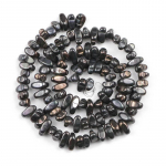 4-8mm Juodo tulžies akmens karoliukai, Spalva dengti laisvi karoliukai &bdquo;pasidaryk pats&ldquo; apyrankei ar vėriniui. 4-8mm